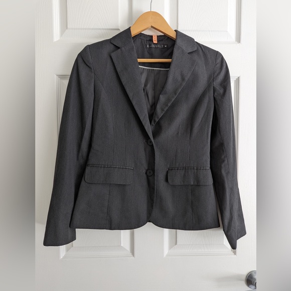 A business suit. Grey with white stripe. - Picture 2 of 3